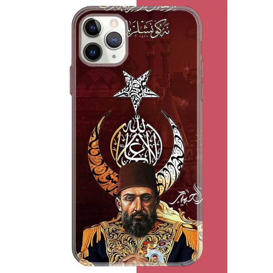 iPhone 11 Pro Max Uyumlu Abdulhamit UV Baskılı Silikon Kılıf