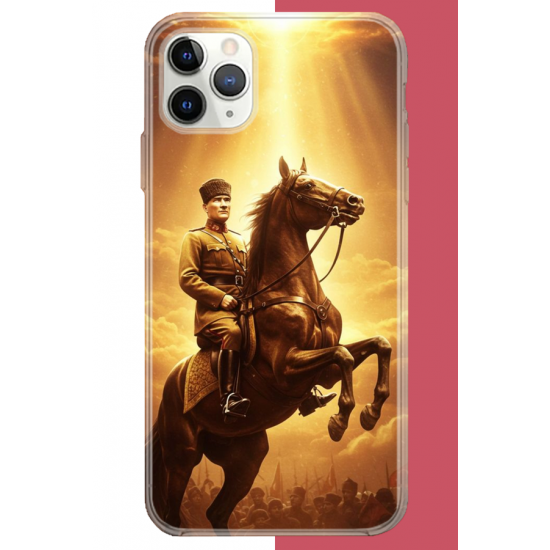iPhone 11 Pro Max Uyumlu Atatürk5 UV Baskılı Silikon Kılıf