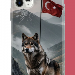 iPhone 11 Pro Max Uyumlu Ulu Kurt UV Baskılı Silikon Kılıf