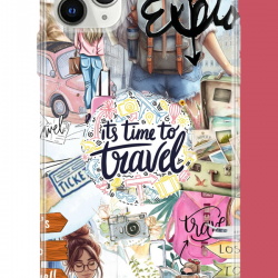 iPhone 11 Pro Max Uyumlu Travel3 UV Baskılı Silikon Kılıf