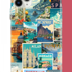 iPhone 11 Pro Max Uyumlu Kart Postal Kolaj UV Baskılı Silikon Kılıf