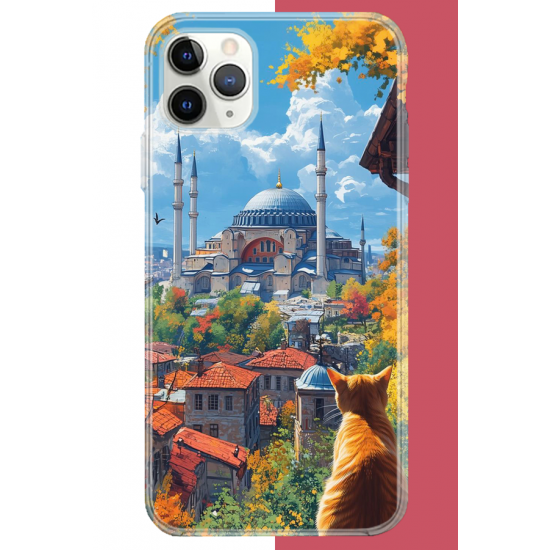 iPhone 11 Pro Max Uyumlu Ayasofya1 UV Baskılı Silikon Kılıf