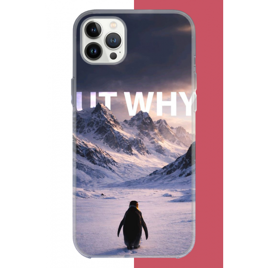 iPhone 12 PRO MAX Uyumlu Nihilist Penguen UV Baskılı Silikon Kılıf