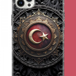 iPhone 12 PRO MAX Uyumlu Türk Rozet UV Baskılı Silikon Kılıf