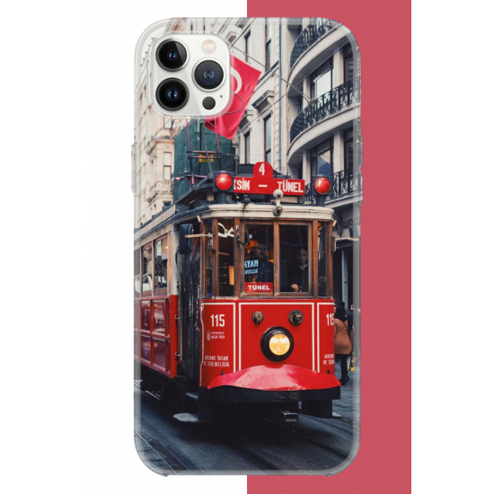 iPhone 12 PRO MAX Uyumlu Taksim1 UV Baskılı Silikon Kılıf
