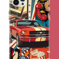 iPhone 12 PRO MAX Uyumlu Retro UV Baskılı Silikon Kılıf