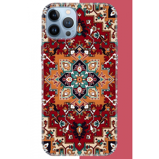 iPhone 13 PRO MAX Uyumlu Halı1 UV Baskılı Silikon Kılıf