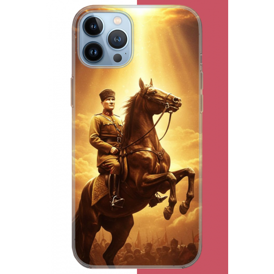 iPhone 13 PRO MAX Uyumlu Atatürk5 UV Baskılı Silikon Kılıf