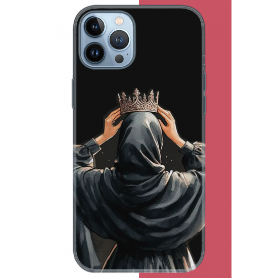 iPhone 13 PRO MAX Uyumlu Taç UV Baskılı Silikon Kılıf