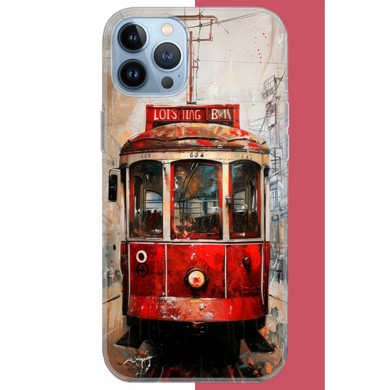 iPhone 13 PRO MAX Uyumlu Taksim Tramvay UV Baskılı Silikon Kılıf