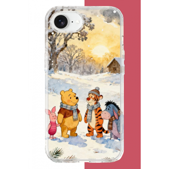 iPhone 16E Uyumlu Winnie The Pooh2 UV Baskılı Silikon Kılıf