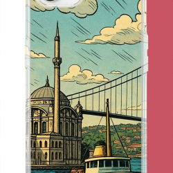 iPhone 16E Uyumlu İstanbul UV Baskılı Silikon Kılıf