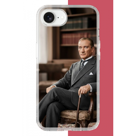 iPhone 16E Uyumlu Atatürk6 UV Baskılı Silikon Kılıf