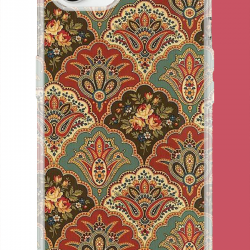 iPhone 16E Uyumlu Çini Motif UV Baskılı Silikon Kılıf