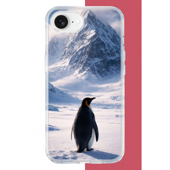iPhone 16E Uyumlu nihilist Penguen2 UV Baskılı Silikon Kılıf