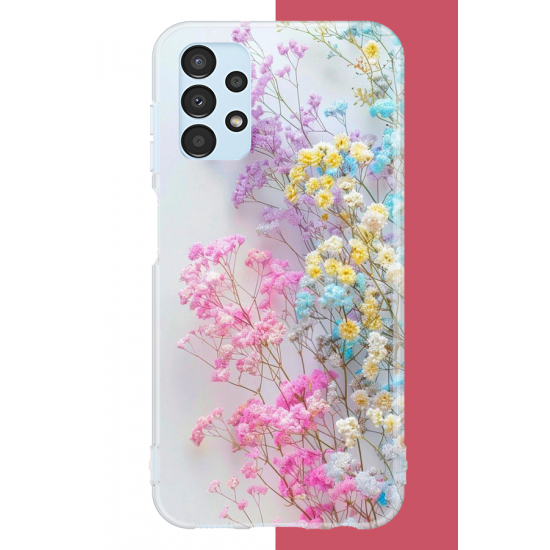 Samsung Galaxy A13 Uyumlu renkli çiçek UV Baskılı Silikon Kılıf Samsung Galaxy A13 Uyumlu renkli çiçek UV Baskılı Silikon Kılıf