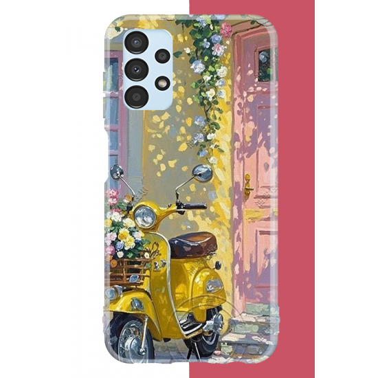 Samsung Galaxy A13 Uyumlu sarı mobilet UV Baskılı Silikon Kılıf Samsung Galaxy A13 Uyumlu sarı mobilet UV Baskılı Silikon Kılıf