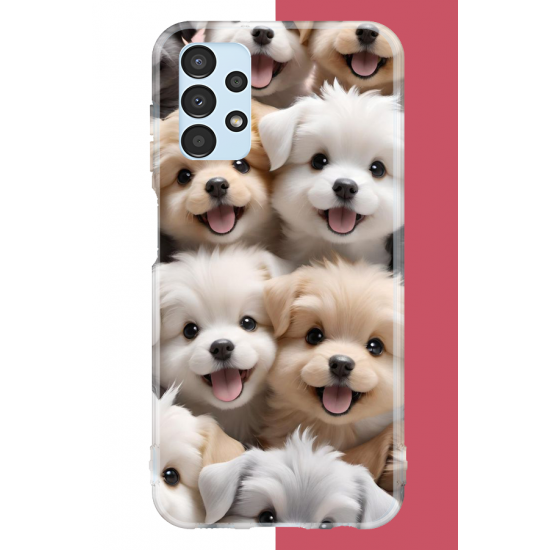 Samsung Galaxy A13 Uyumlu sevimli köpek UV Baskılı Silikon Kılıf
