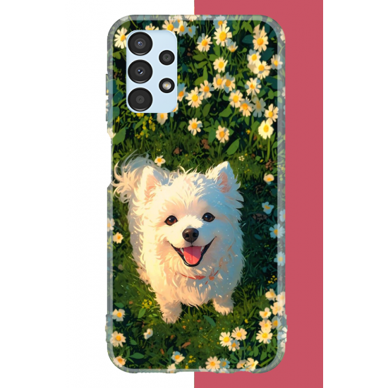 Samsung Galaxy A13 Uyumlu kaniş köpek UV Baskılı Silikon Kılıf