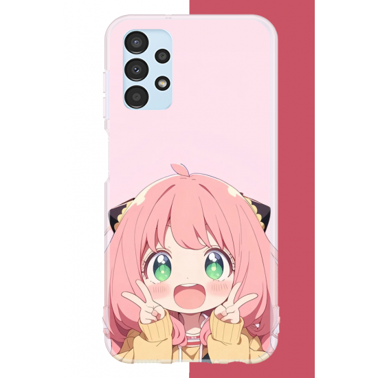 Samsung Galaxy A13 Uyumlu kawaii küçük kız2 UV Baskılı Silikon Kılıf