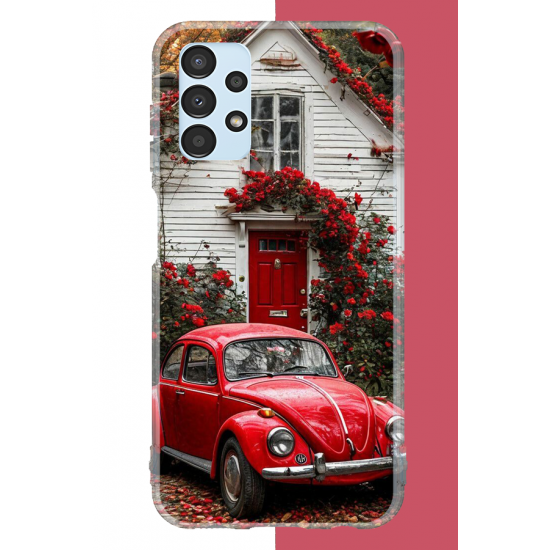 Samsung Galaxy A13 Uyumlu kırmızı vos vos UV Baskılı Silikon Kılıf Samsung Galaxy A13 Uyumlu kırmızı vos vos UV Baskılı Silikon Kılıf