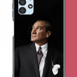 Samsung Galaxy A13 Uyumlu kürsüden bakan atatürk UV Baskılı Silikon Kılıf