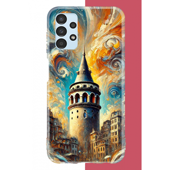 Samsung Galaxy A13 Uyumlu Galata UV Baskılı Silikon Kılıf