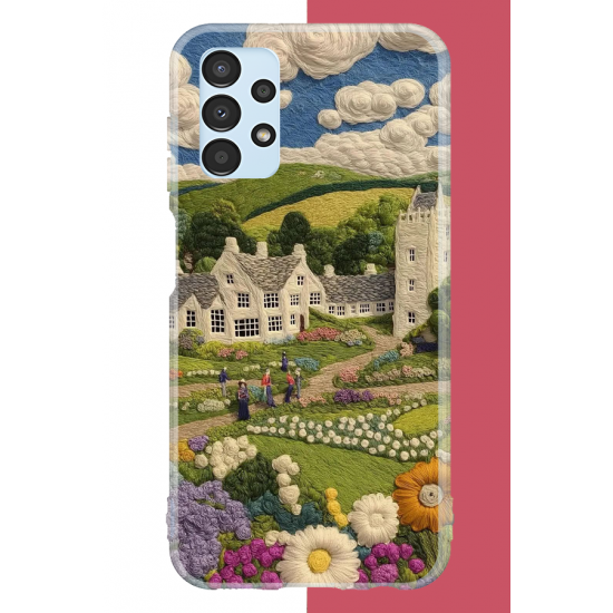 Samsung Galaxy A13 Uyumlu Desenli bulut ve kasaba UV Baskılı Silikon Kılıf Samsung Galaxy A13 Uyumlu Desenli bulut ve kasaba UV Baskılı Silikon Kılıf