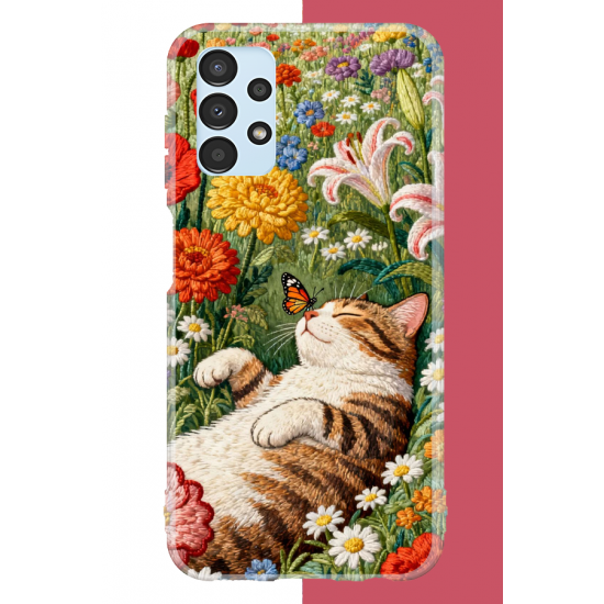 Samsung Galaxy A13 Uyumlu Desenli kedi UV Baskılı Silikon Kılıf Samsung Galaxy A13 Uyumlu Desenli kedi UV Baskılı Silikon Kılıf