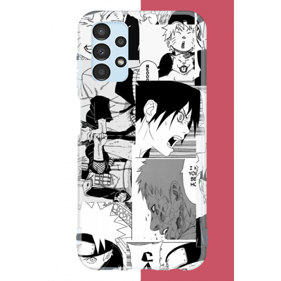 Samsung Galaxy A13 Uyumlu naruto kolaj2 UV Baskılı Silikon Kılıf