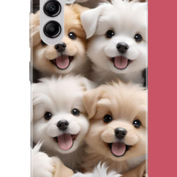 Samsung Galaxy A14 Uyumlu sevimli köpek UV Baskılı Silikon Kılıf