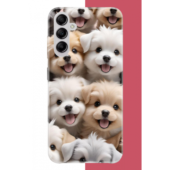Samsung Galaxy A14 Uyumlu sevimli köpek UV Baskılı Silikon Kılıf