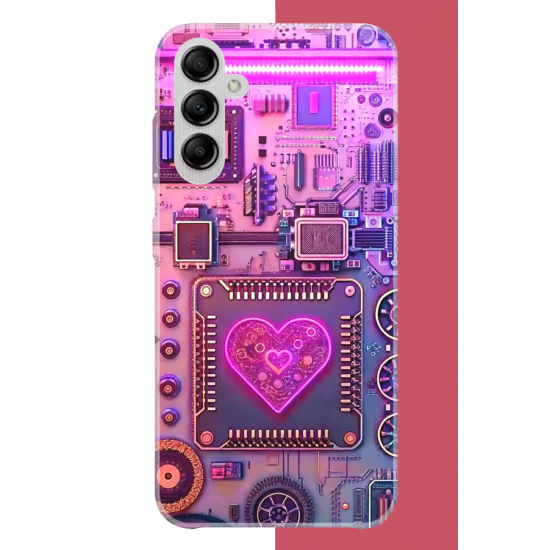 Samsung Galaxy A14 Uyumlu Cyberpunk neon UV Baskılı Silikon Kılıf