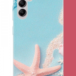 Samsung Galaxy A14 Uyumlu mavi kumsal UV Baskılı Silikon Kılıf