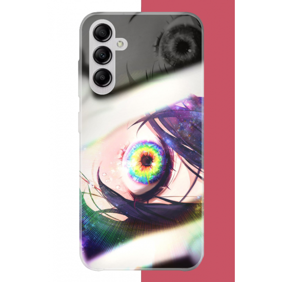 Samsung Galaxy A14 Uyumlu anime göz UV Baskılı Silikon Kılıf