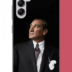 Samsung Galaxy A14 Uyumlu kürsüden bakan atatürk UV Baskılı Silikon Kılıf