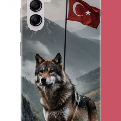 Samsung Galaxy A14 Uyumlu Ulu Kurt UV Baskılı Silikon Kılıf