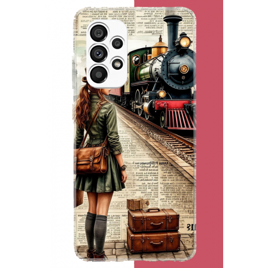 Samsung Galaxy A23 Uyumlu vintage tren UV Baskılı Silikon Kılıf Samsung Galaxy A23 Uyumlu vintage tren UV Baskılı Silikon Kılıf