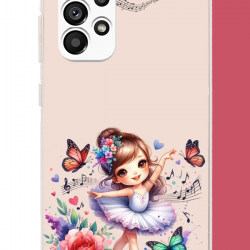 Samsung Galaxy A23 Uyumlu minik balerin3 UV Baskılı Silikon Kılıf