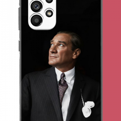 Samsung Galaxy A23 Uyumlu kürsüden bakan atatürk UV Baskılı Silikon Kılıf