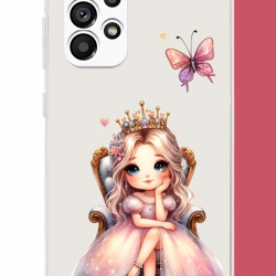 Samsung Galaxy A23 Uyumlu minik prenses UV Baskılı Silikon Kılıf