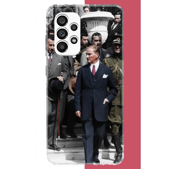 Samsung Galaxy A23 Uyumlu atatürk 3 UV Baskılı Silikon Kılıf
