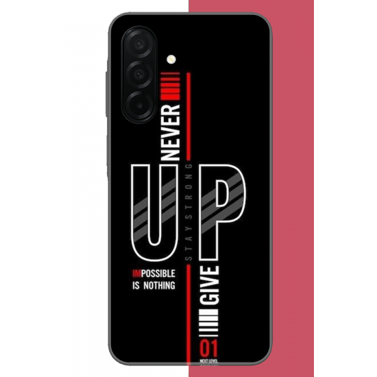 Samsung Galaxy A26 Uyumlu asla pes etme UV Baskılı Silikon Kılıf Samsung Galaxy A26 Uyumlu asla pes etme UV Baskılı Silikon Kılıf