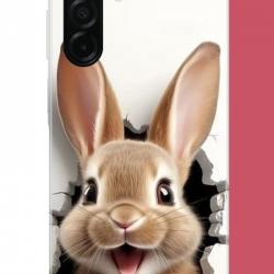 Samsung Galaxy A26 Uyumlu mutlu tavşan UV Baskılı Silikon Kılıf