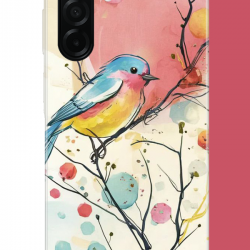 Samsung Galaxy A26 Uyumlu renkli kuş UV Baskılı Silikon Kılıf