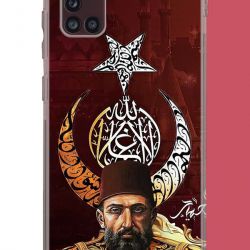 Samsung Galaxy A31 Uyumlu Abdulhamit UV Baskılı Silikon Kılıf