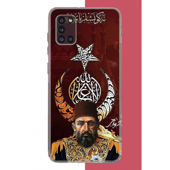 Samsung Galaxy A31 Uyumlu Abdulhamit UV Baskılı Silikon Kılıf