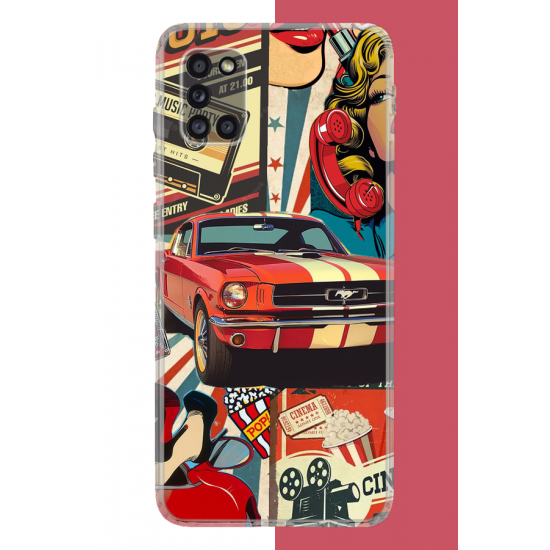 Samsung Galaxy A31 Uyumlu Retro UV Baskılı Silikon Kılıf