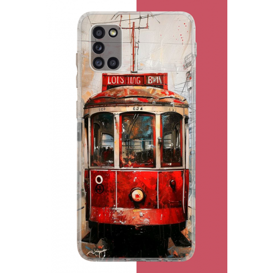 Samsung Galaxy A31 Uyumlu Taksim Tramvay UV Baskılı Silikon Kılıf