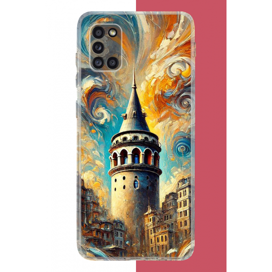 Samsung Galaxy A31 Uyumlu Galata UV Baskılı Silikon Kılıf